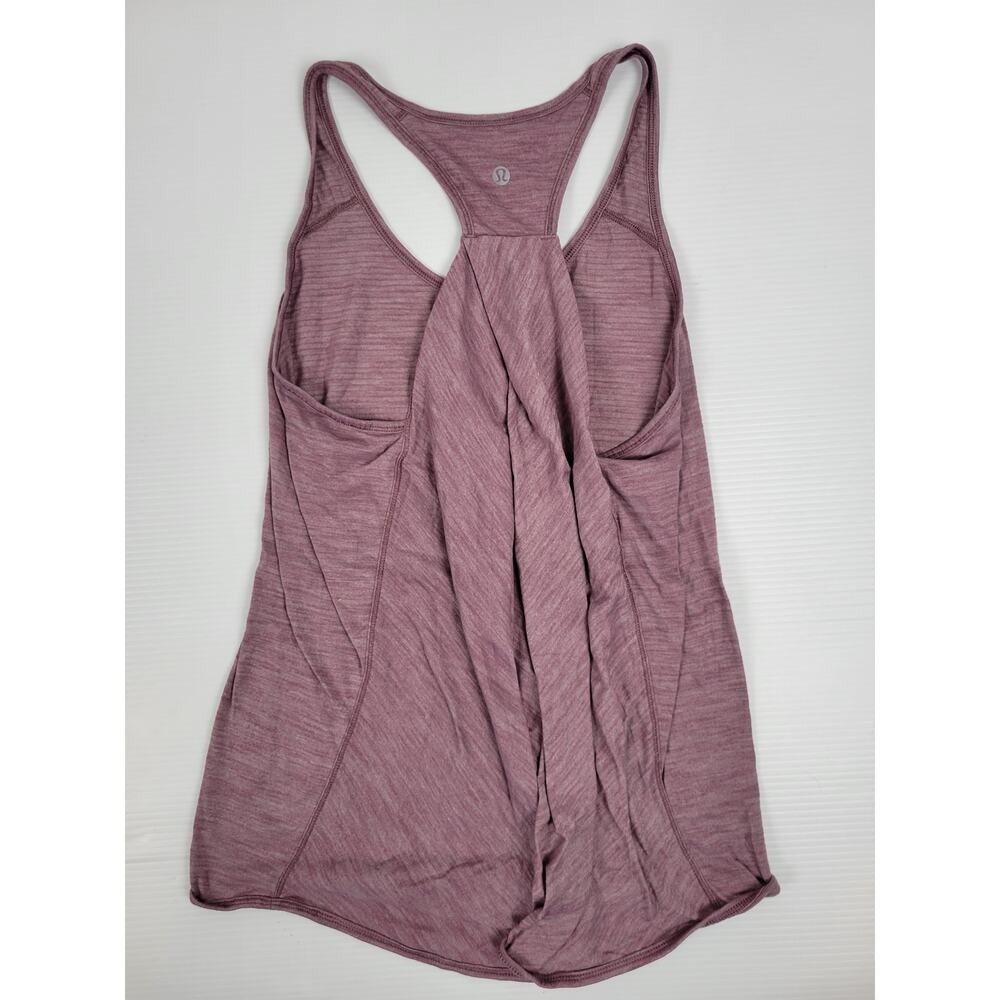 Lululemon Womens 8 Heathered Maroon Red Racerback Athletic‎ Yoga Gym Tank Top